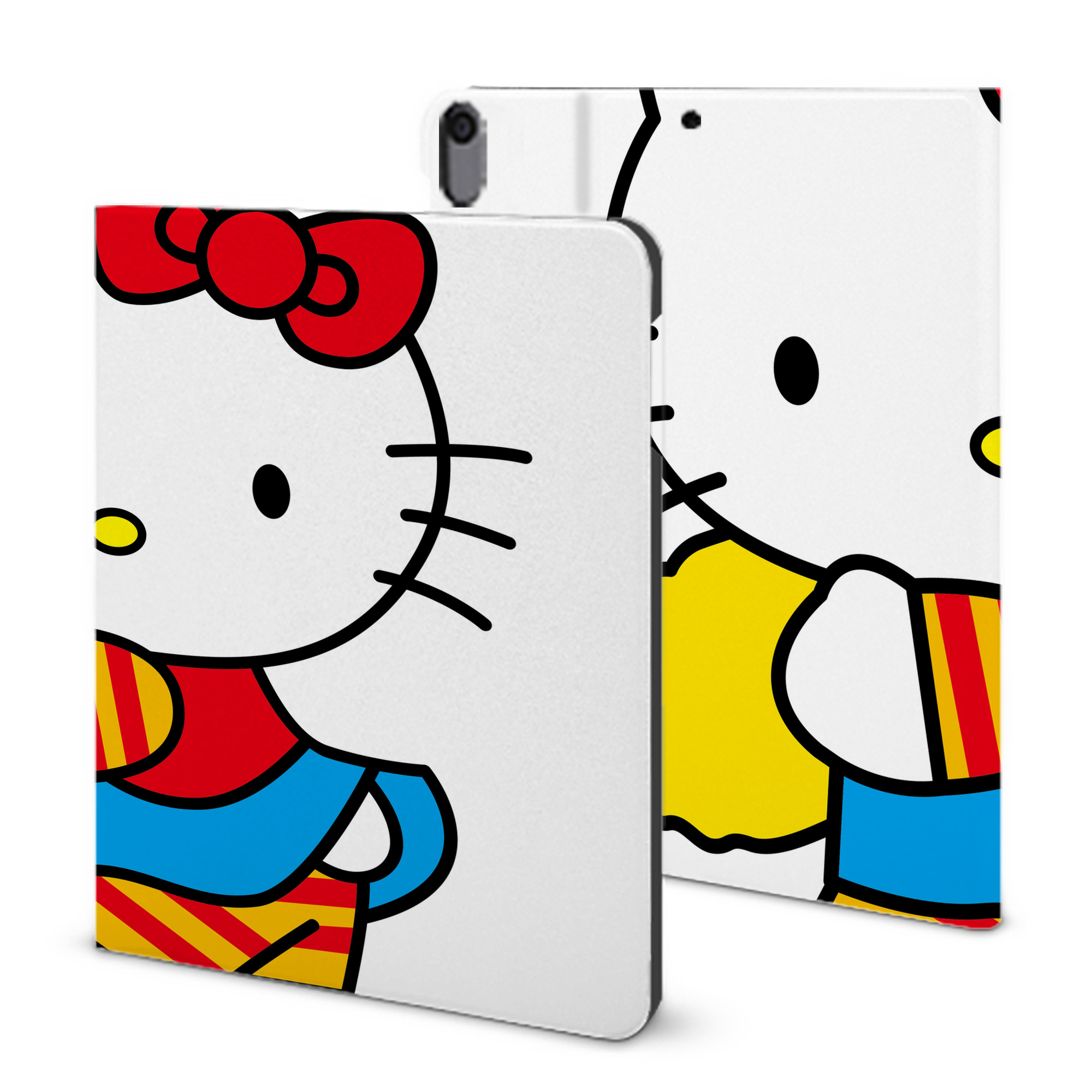 （画像用） Hello Kitty ハローキティ IPad ケース ブック型 PUレザー TPU 耐衝撃 軽量 薄型 ペン収納なし 全面保護 IPad 各モデル対応